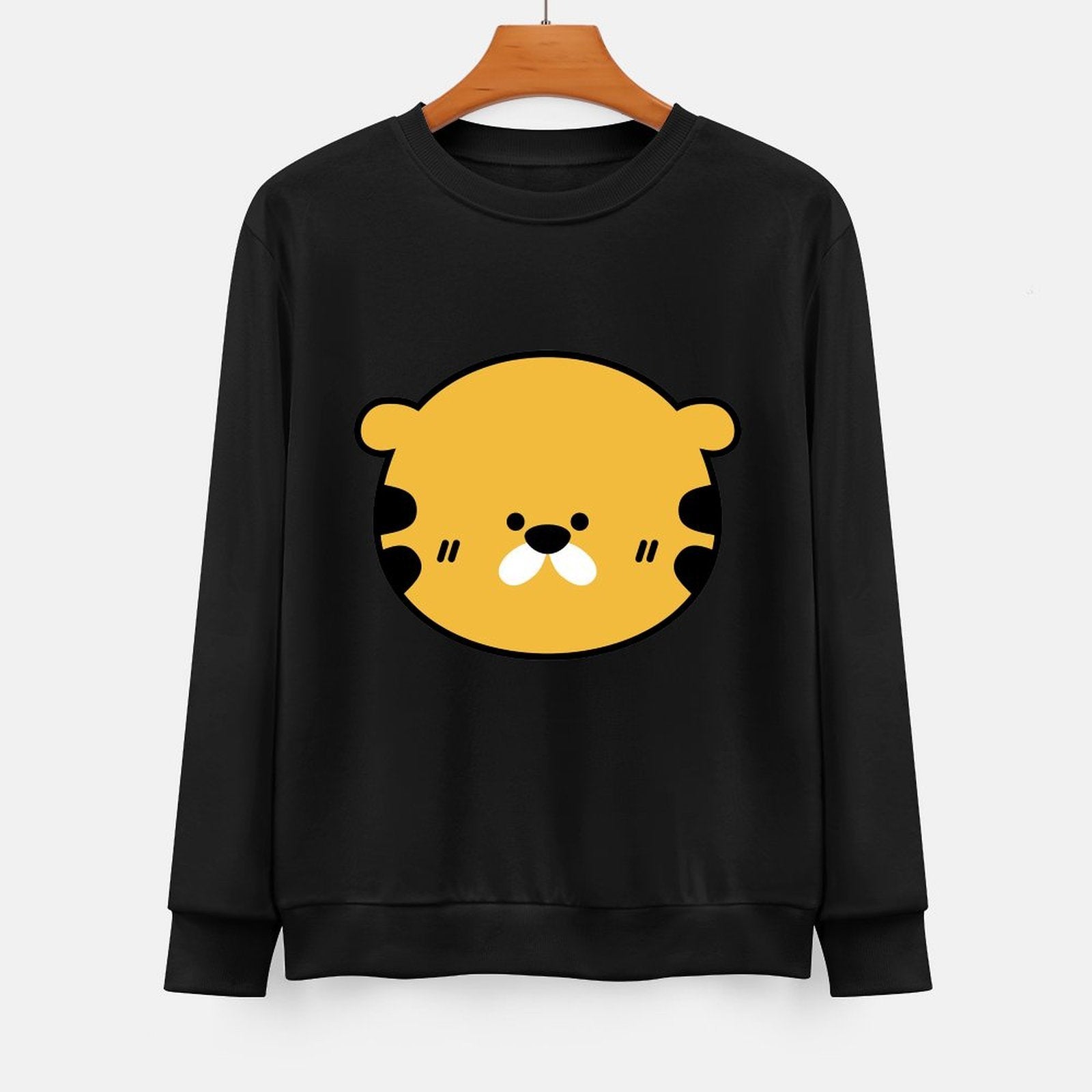 Front Patterned Long Sleeve TopFitted TimelessComfort